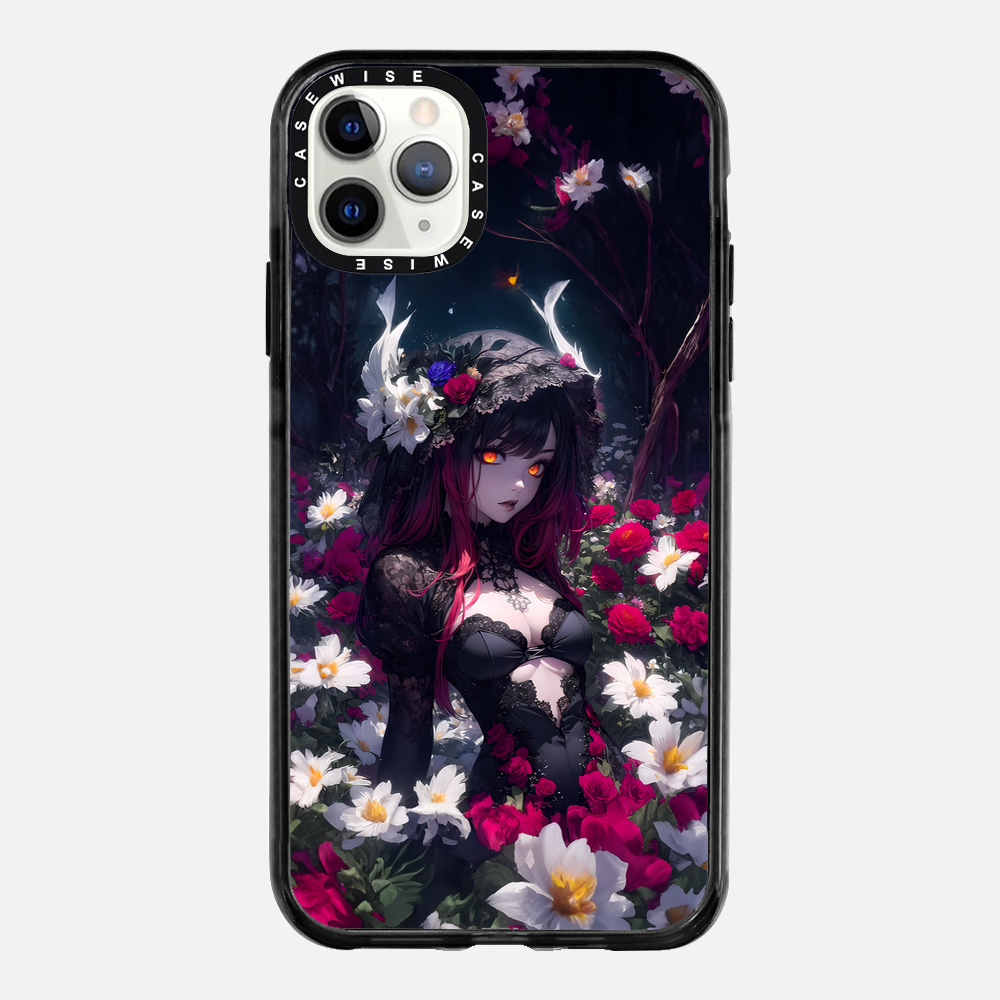 Florale gotische Anime -Mädchen - Hülle