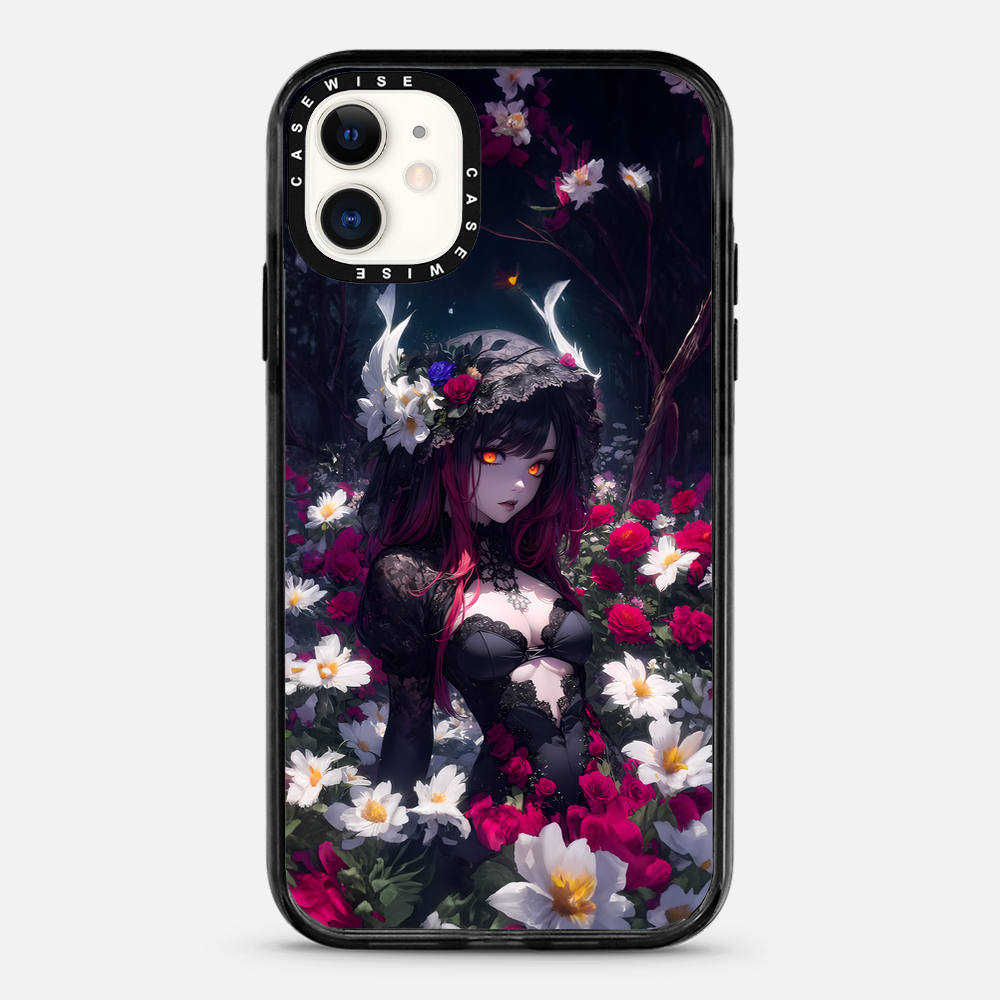 Florale gotische Anime -Mädchen - Hülle