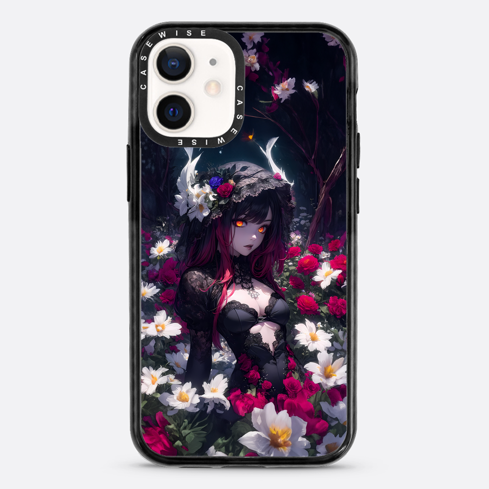 Florale gotische Anime -Mädchen - Hülle