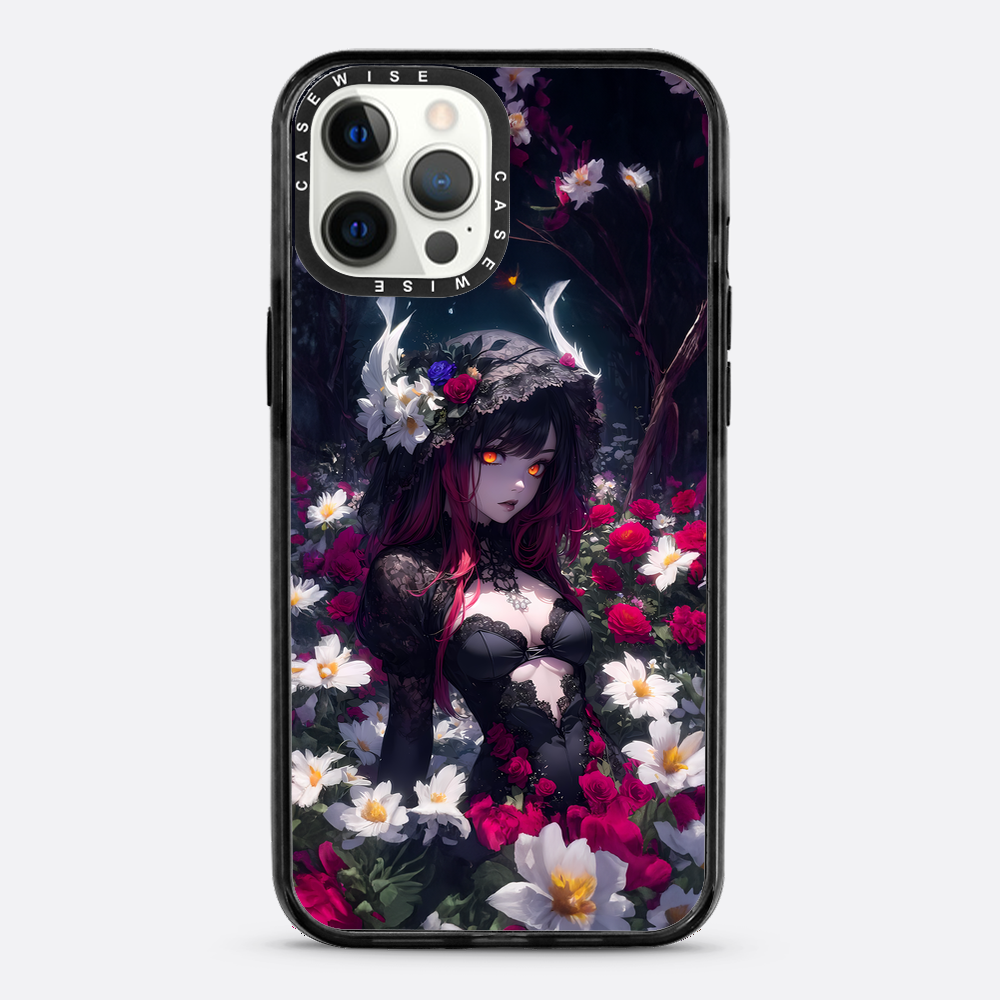 Florale gotische Anime -Mädchen - Hülle