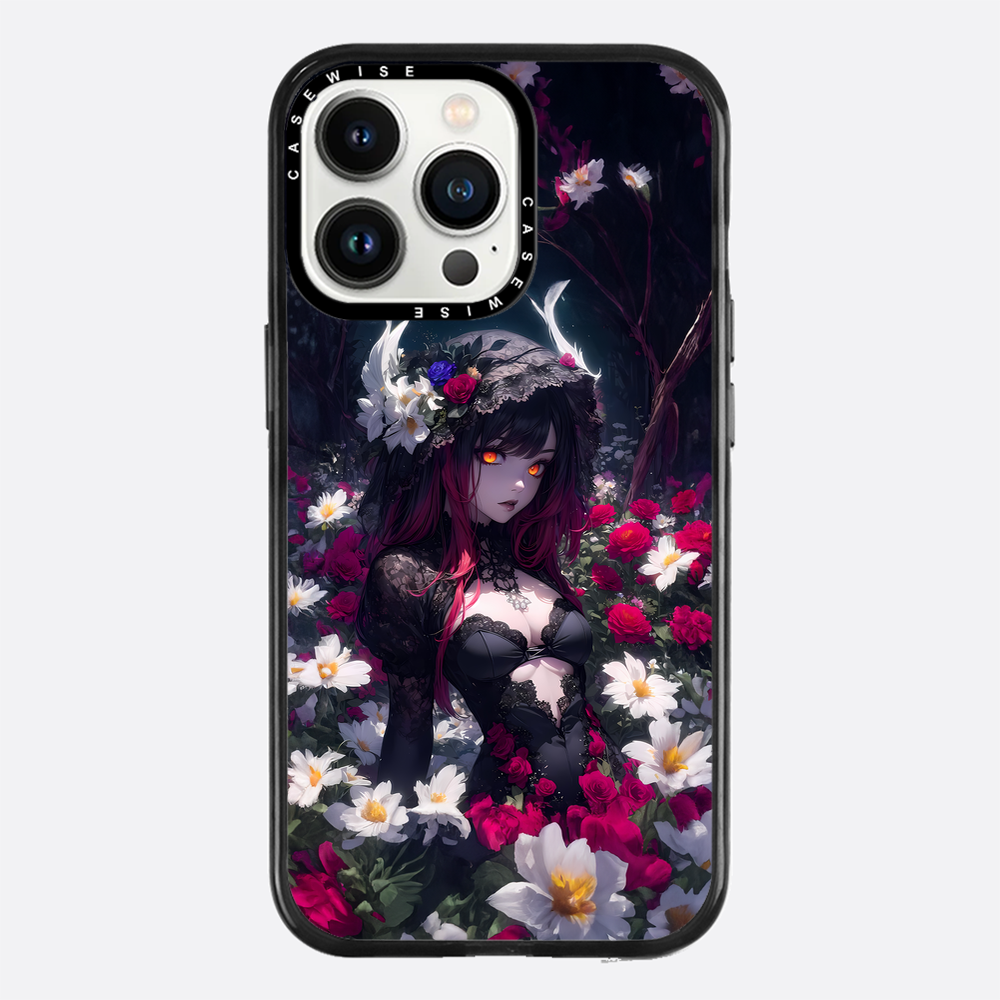 Florale gotische Anime -Mädchen - Hülle