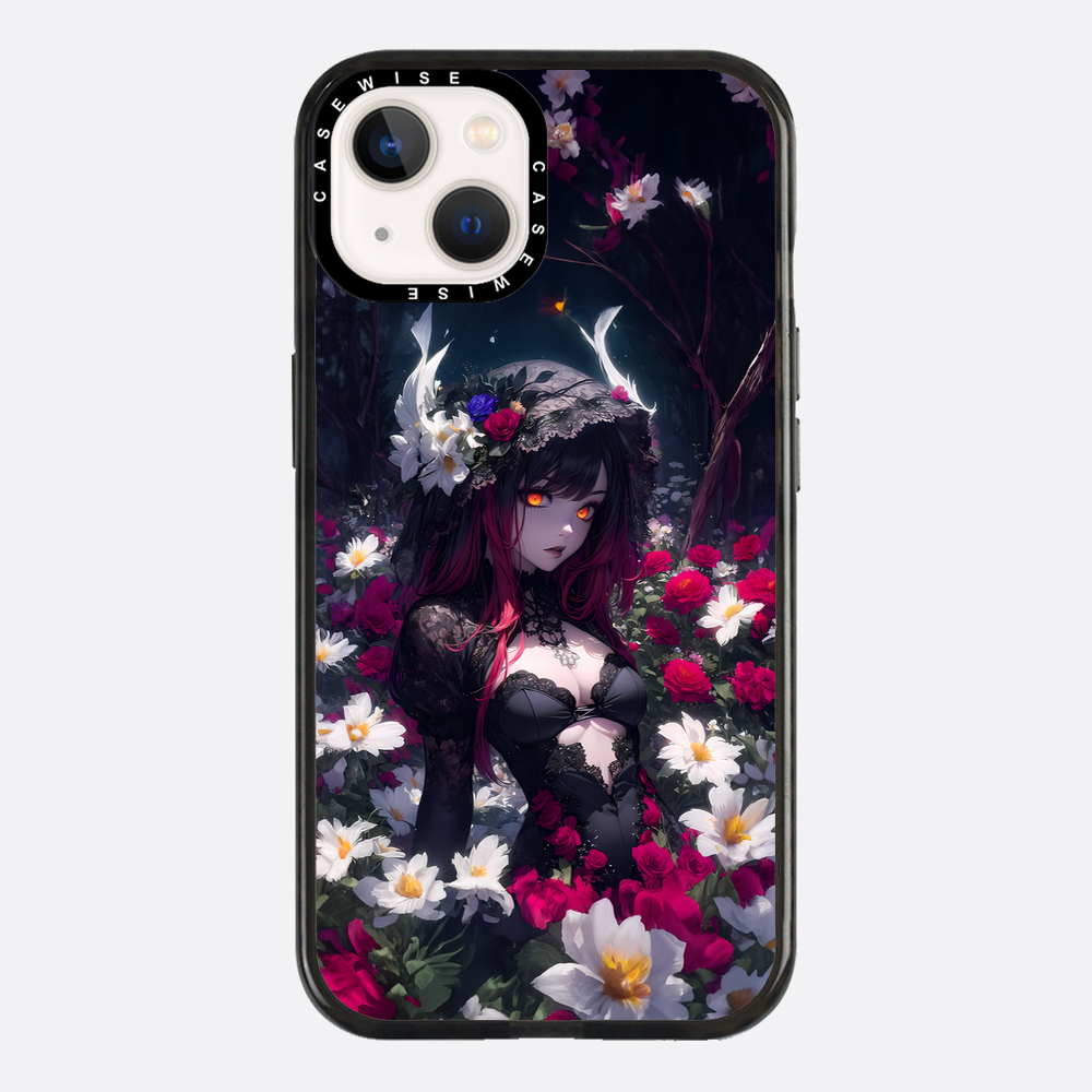 Florale gotische Anime -Mädchen - Hülle