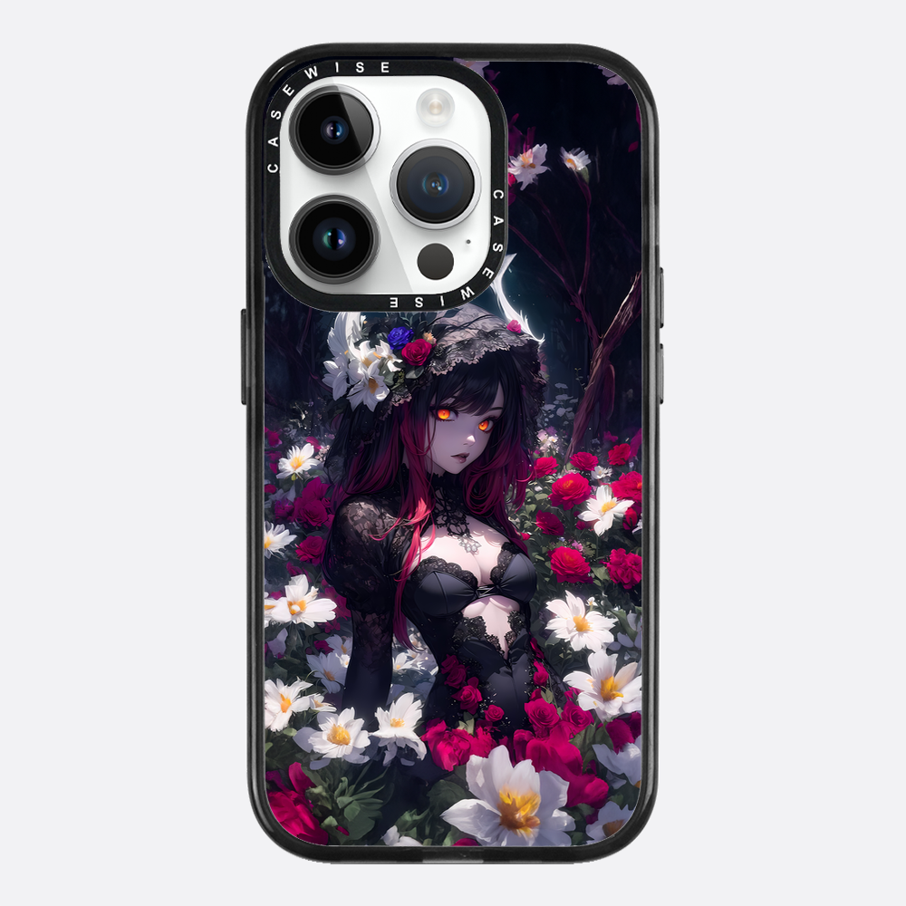 Florale gotische Anime -Mädchen - Hülle