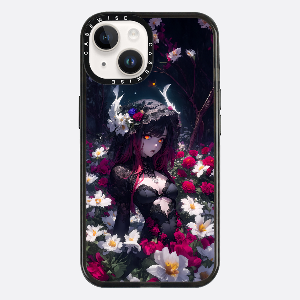 Florale gotische Anime -Mädchen - Hülle