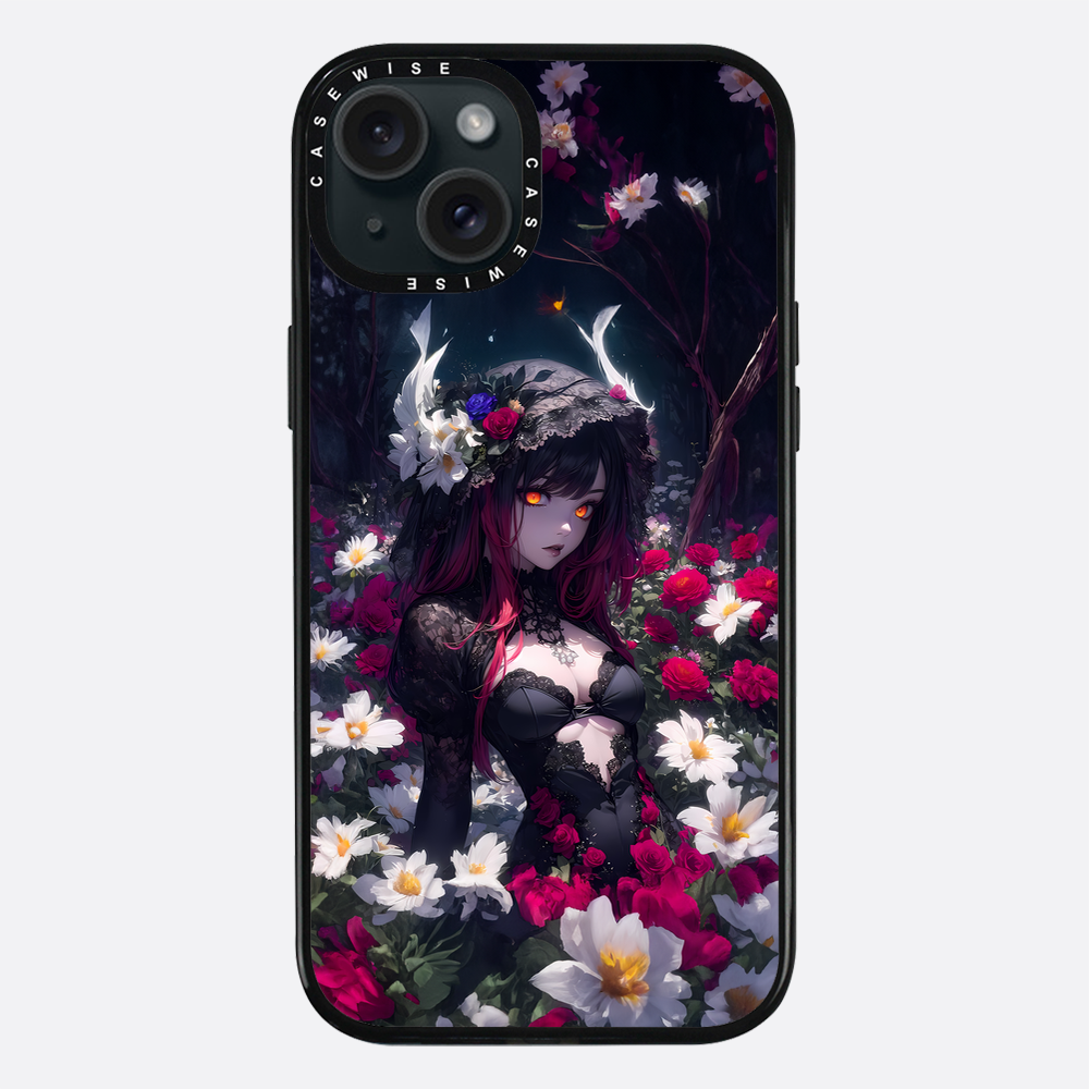 Florale gotische Anime -Mädchen - Hülle