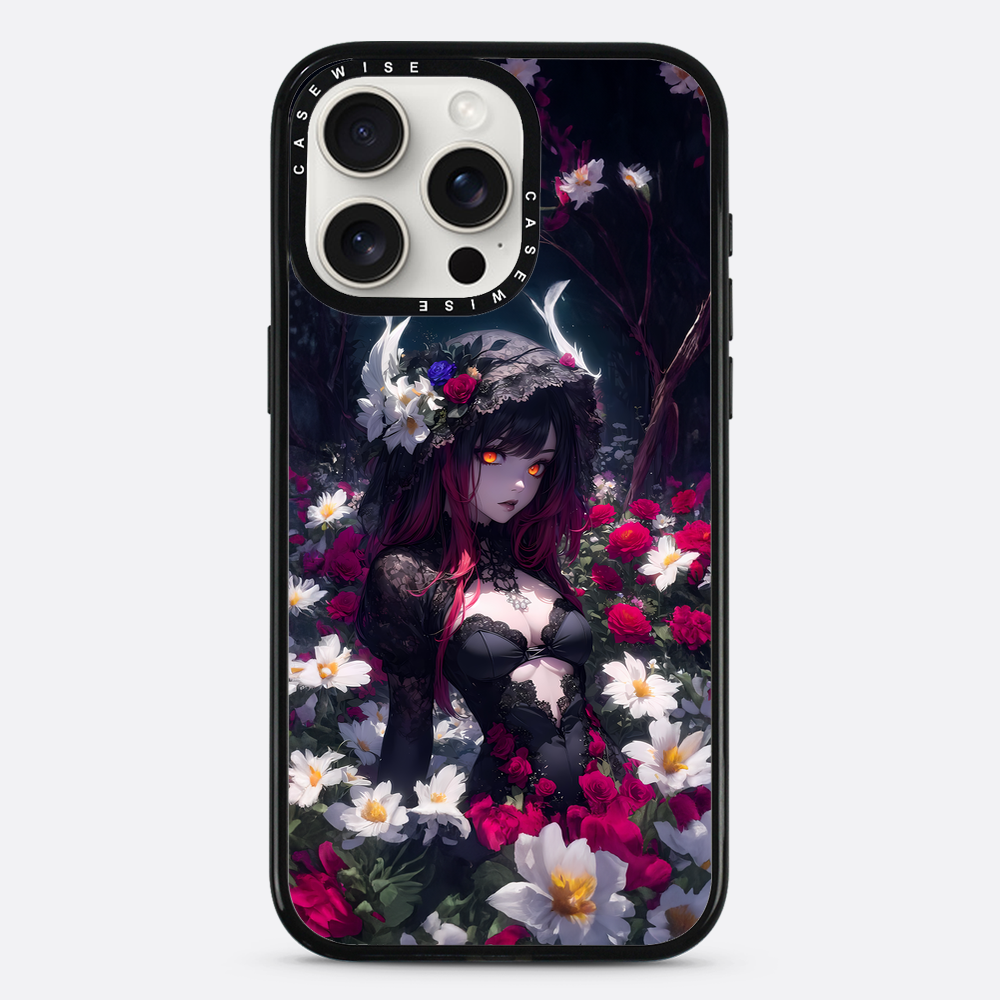 Florale gotische Anime -Mädchen - Hülle