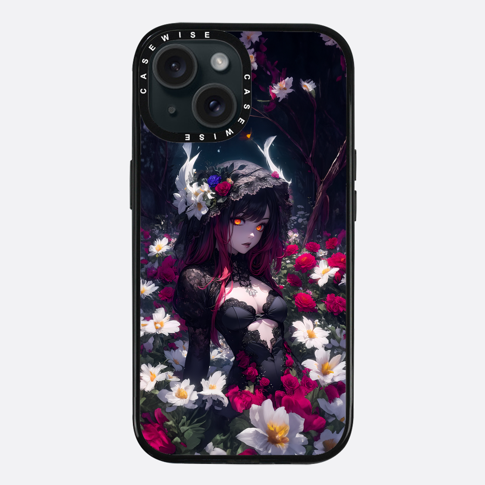 Florale gotische Anime -Mädchen - Hülle