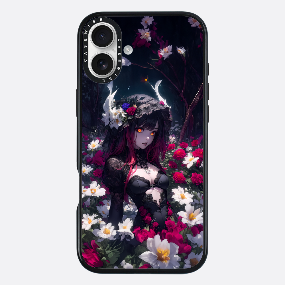 Florale gotische Anime -Mädchen - Hülle