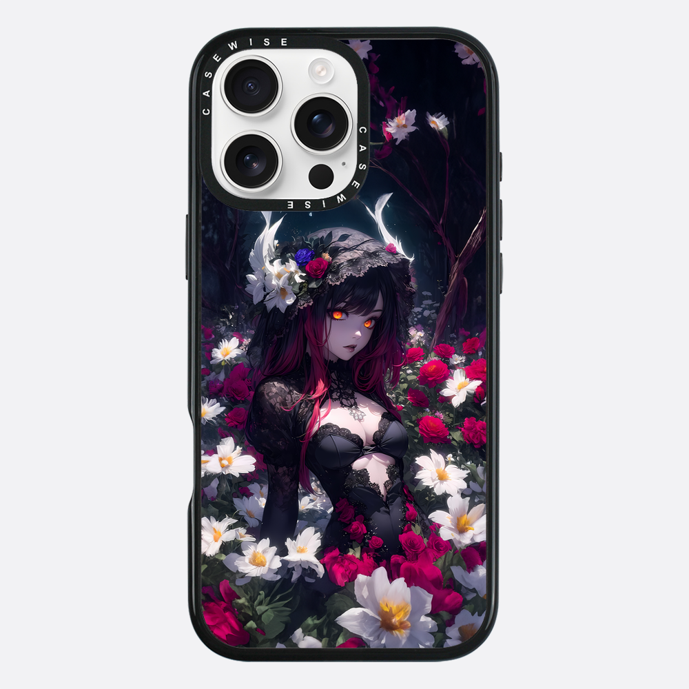 Florale gotische Anime -Mädchen - Hülle
