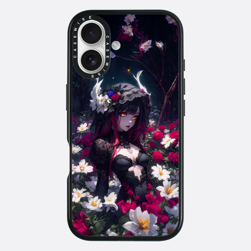 Florale gotische Anime -Mädchen - Hülle
