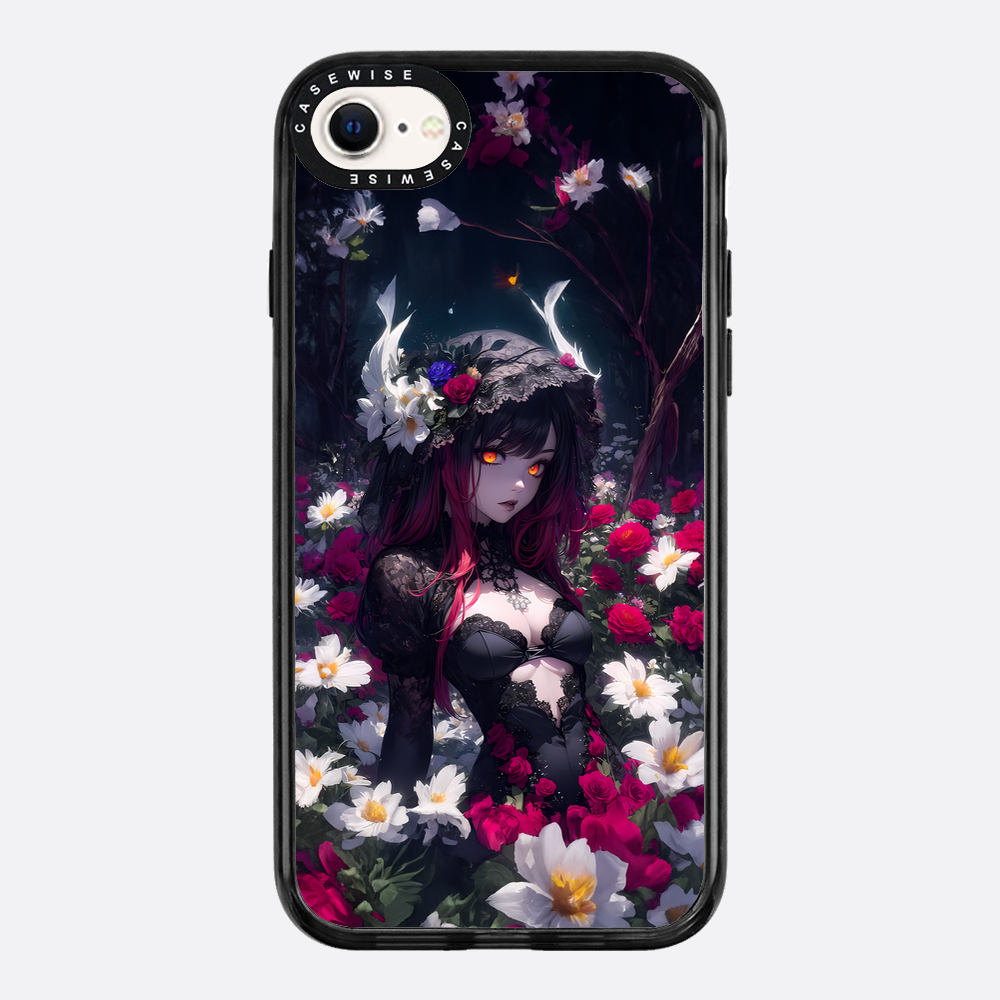 Florale gotische Anime -Mädchen - Hülle