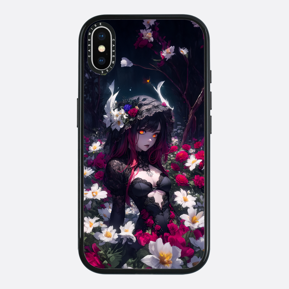 Florale gotische Anime -Mädchen - Hülle