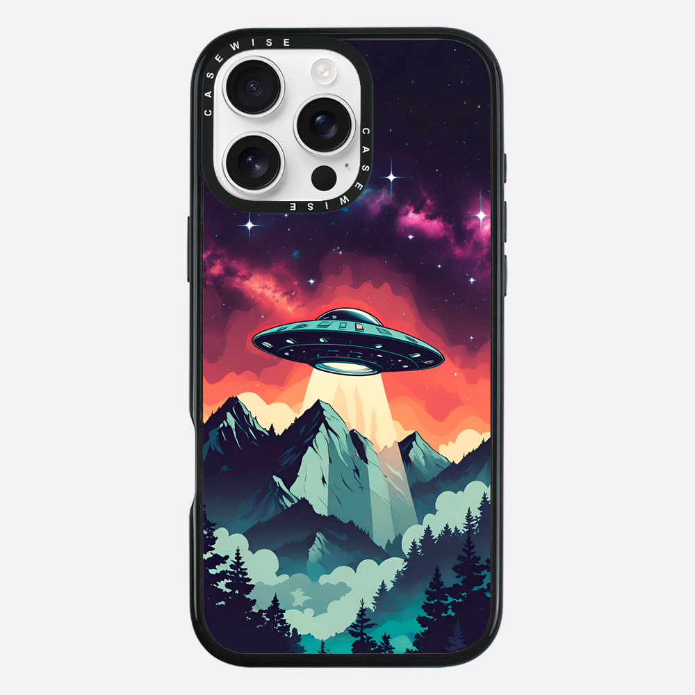 Illustration von Vintage -UFOs mit lebendigen Farben - Hülle