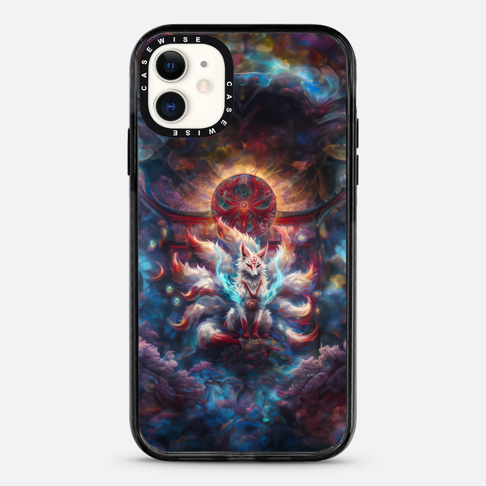 Regenbogen -Kitsune -Fuchs - Hülle
