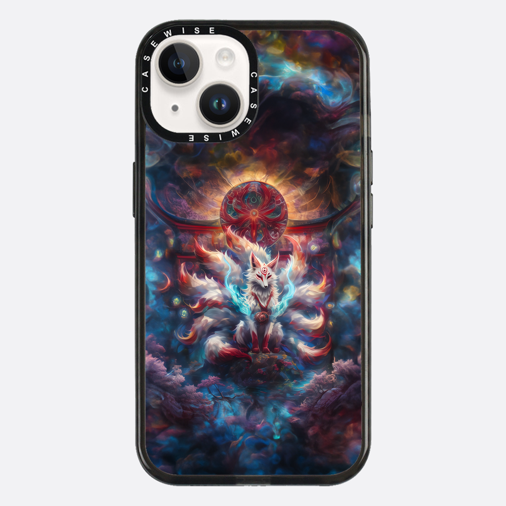 Regenbogen -Kitsune -Fuchs - Hülle