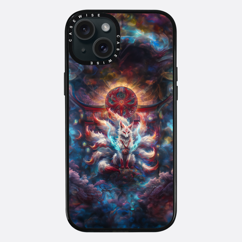 Regenbogen -Kitsune -Fuchs - Hülle