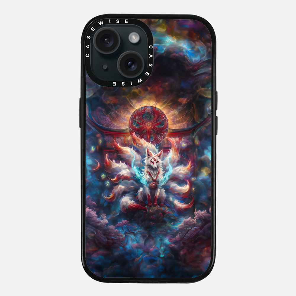 Regenbogen -Kitsune -Fuchs - Hülle