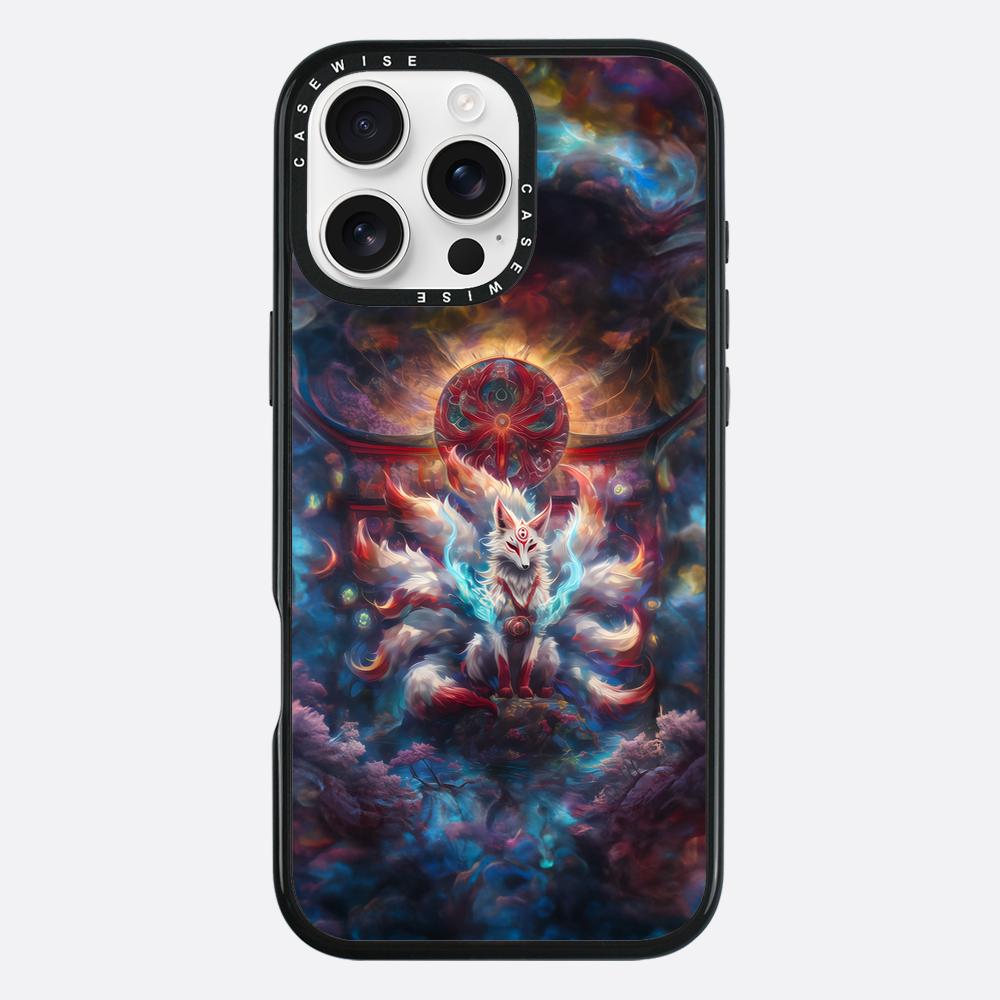 Regenbogen -Kitsune -Fuchs - Hülle