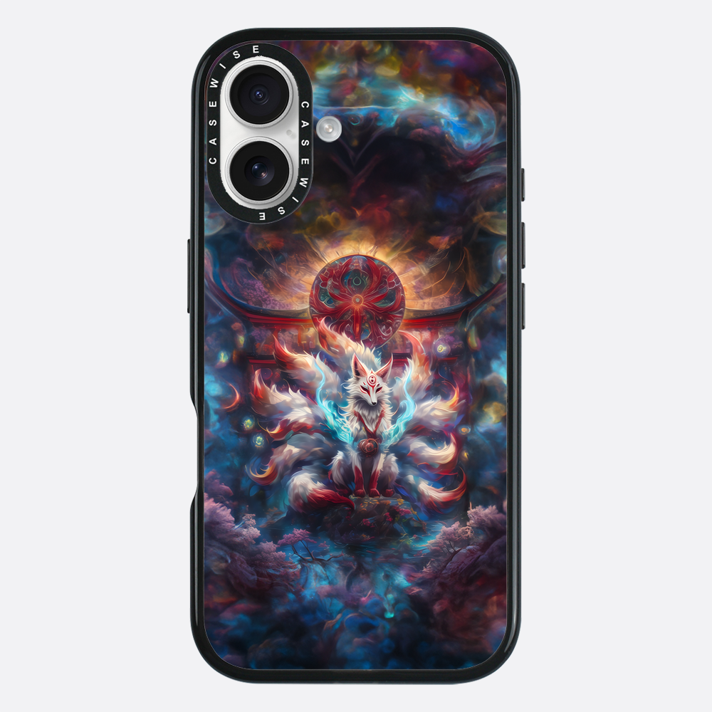 Regenbogen -Kitsune -Fuchs - Hülle