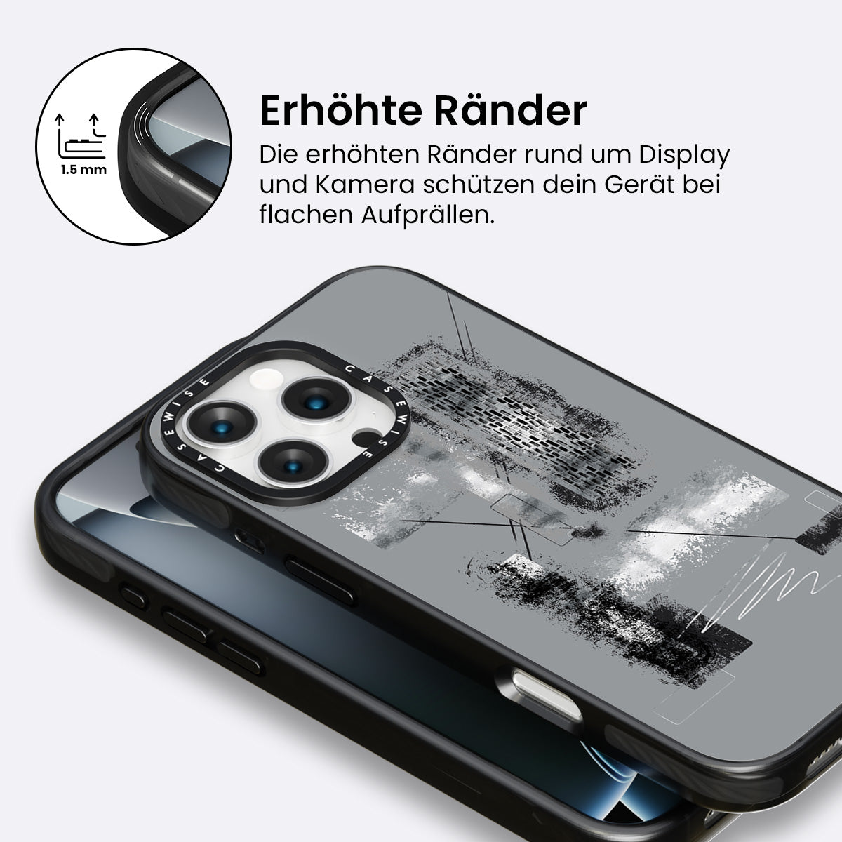 Dynamische Kunst Nr. 6 Silber - Leicht gehen - Hülle