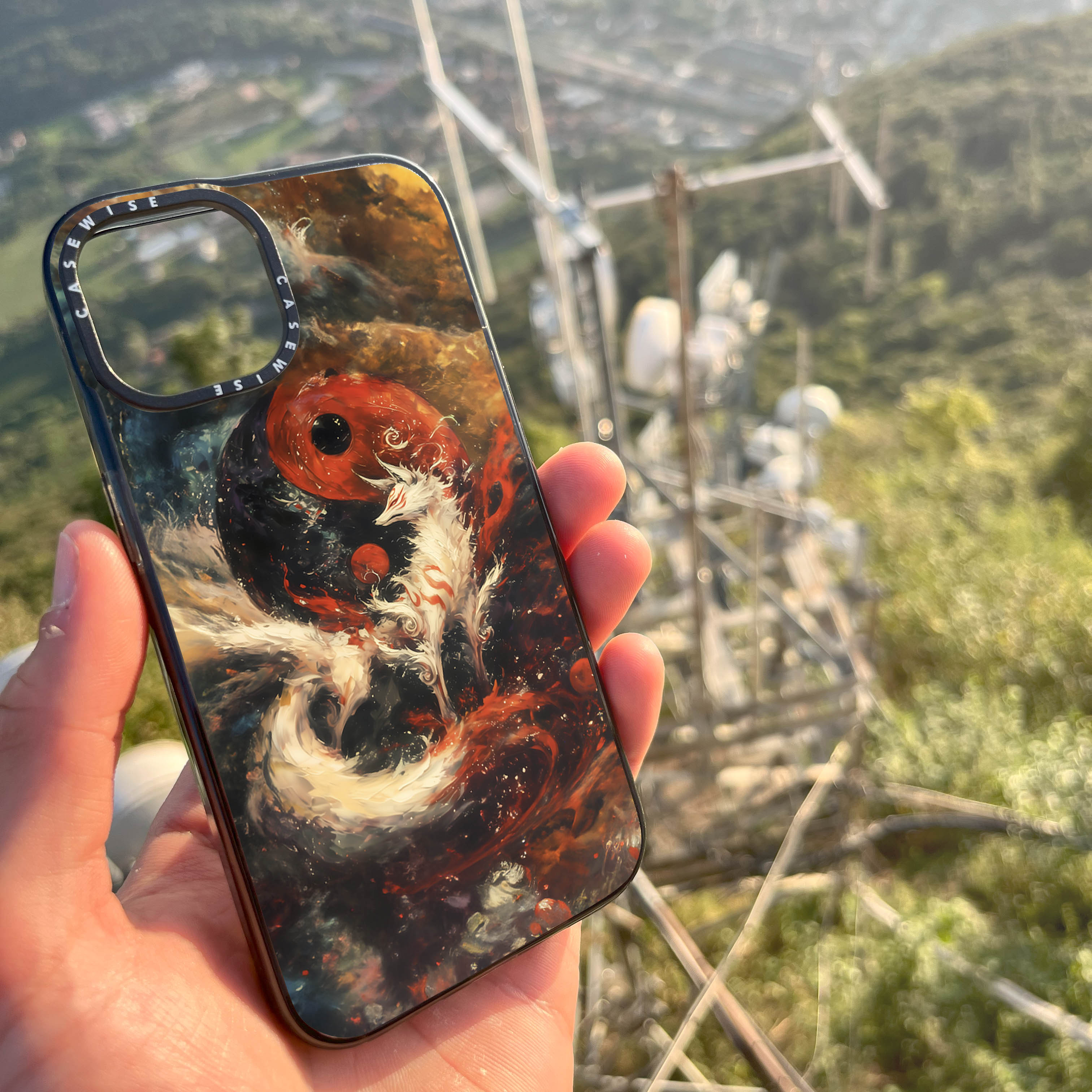 Red Kitsune Yin und Yang - Hülle