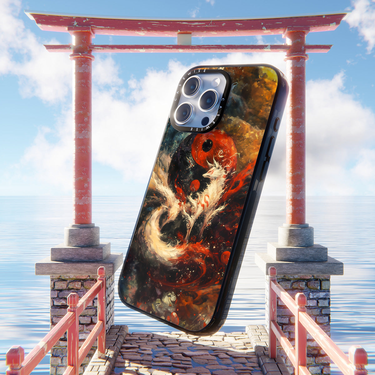 Red Kitsune Yin und Yang - Hülle