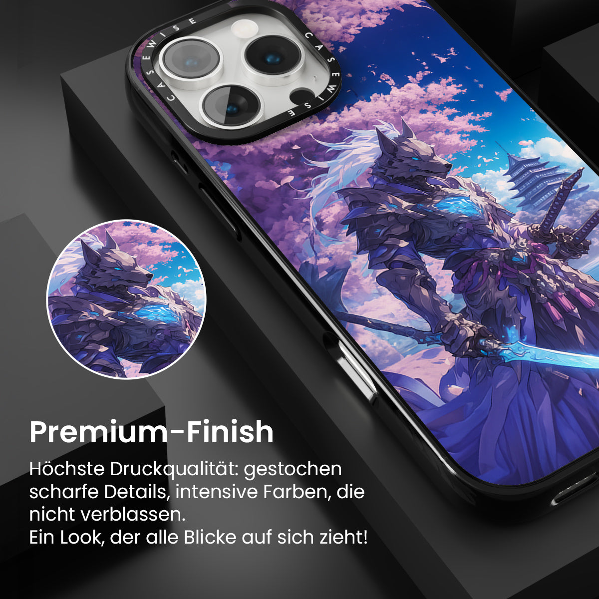 Kirschblüte Wolf Samurai - Hülle