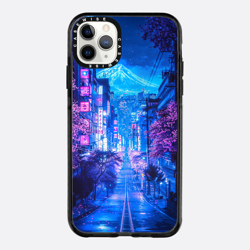 Futuristische Fuji Neonblüte - Hülle