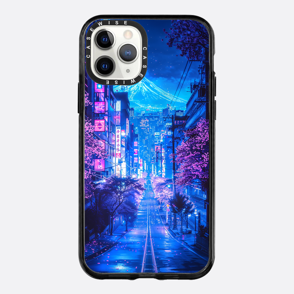 Futuristische Fuji Neonblüte - Hülle