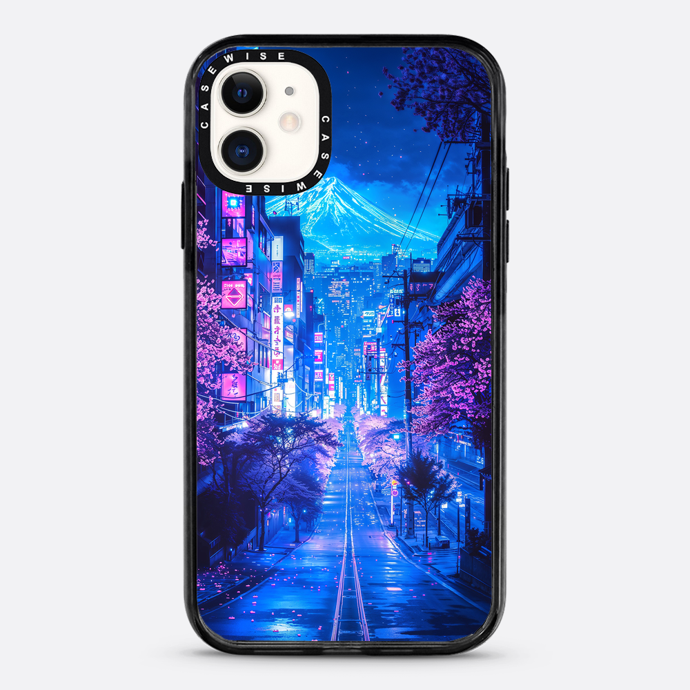 Futuristische Fuji Neonblüte - Hülle