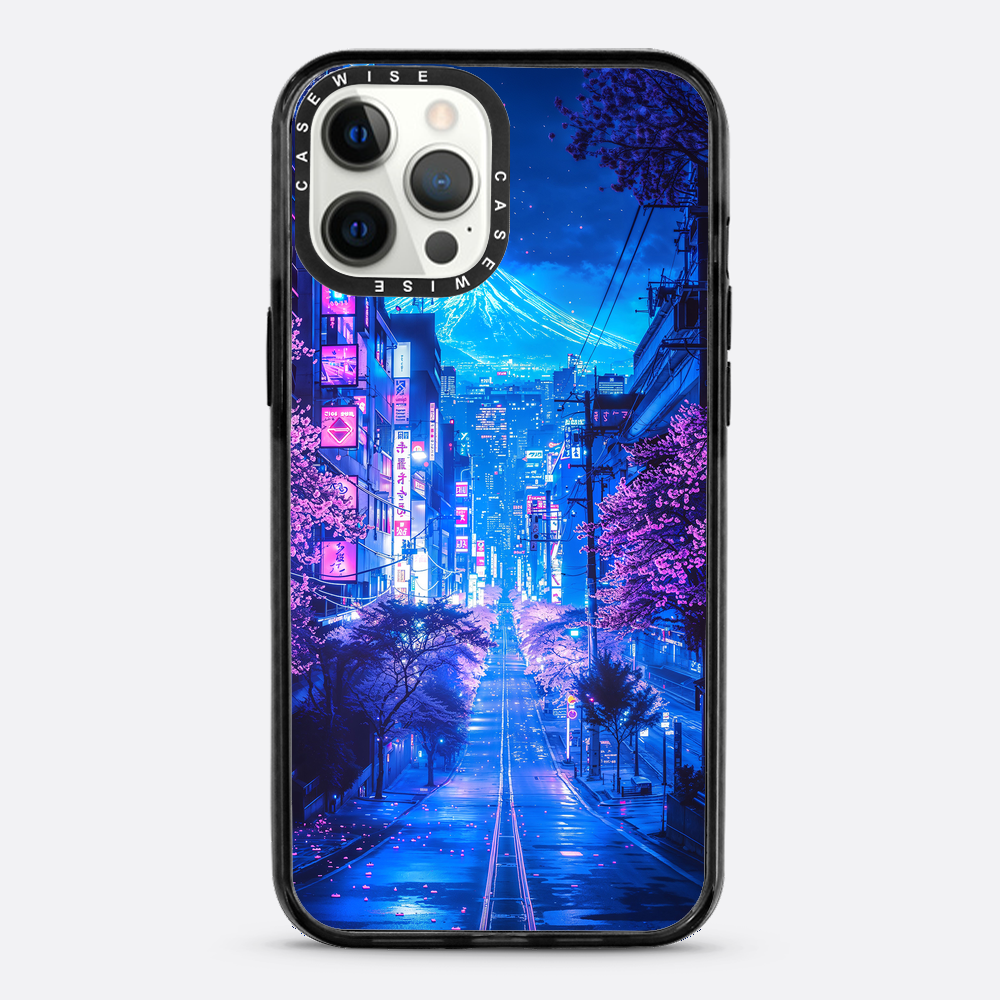 Futuristische Fuji Neonblüte - Hülle
