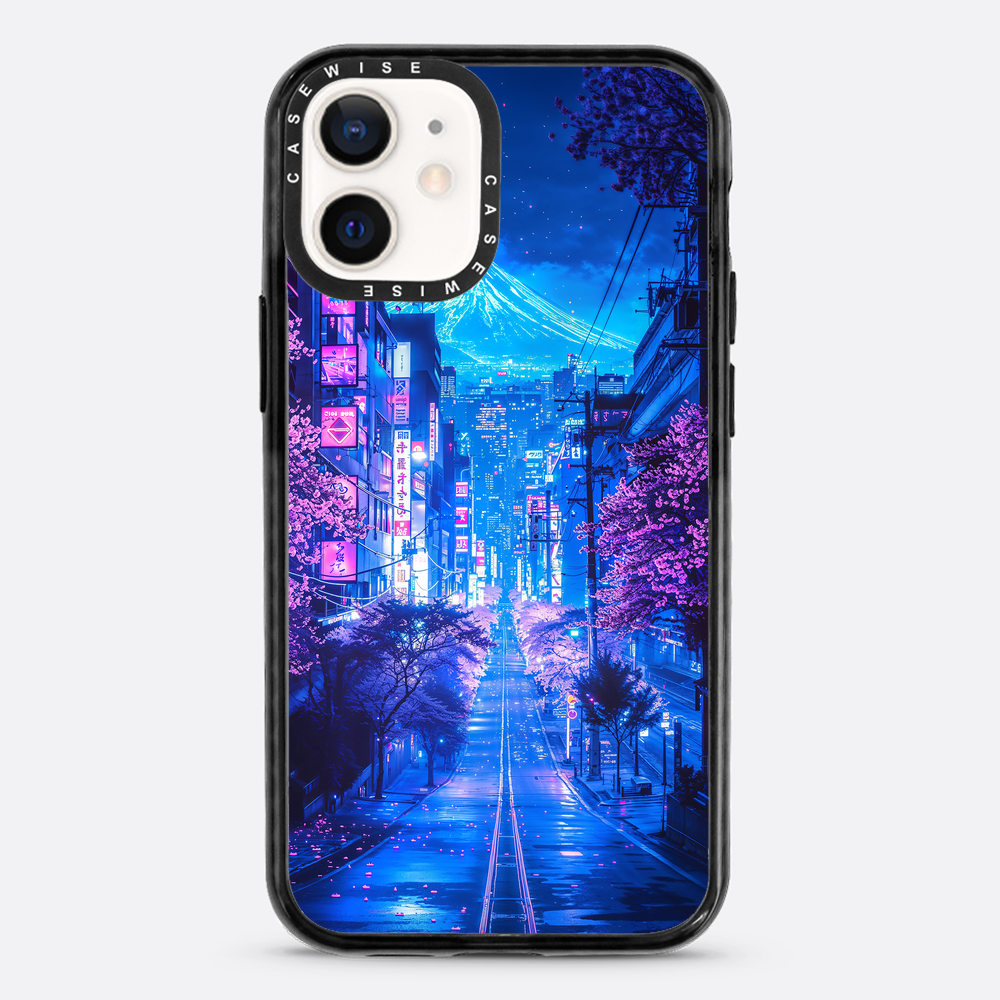 Futuristische Fuji Neonblüte - Hülle