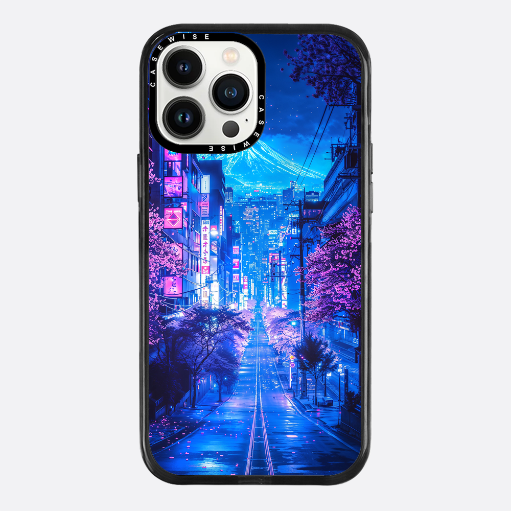 Futuristische Fuji Neonblüte - Hülle