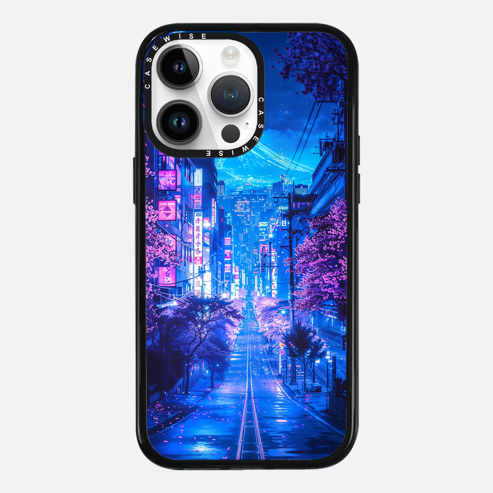 Futuristische Fuji Neonblüte - Hülle