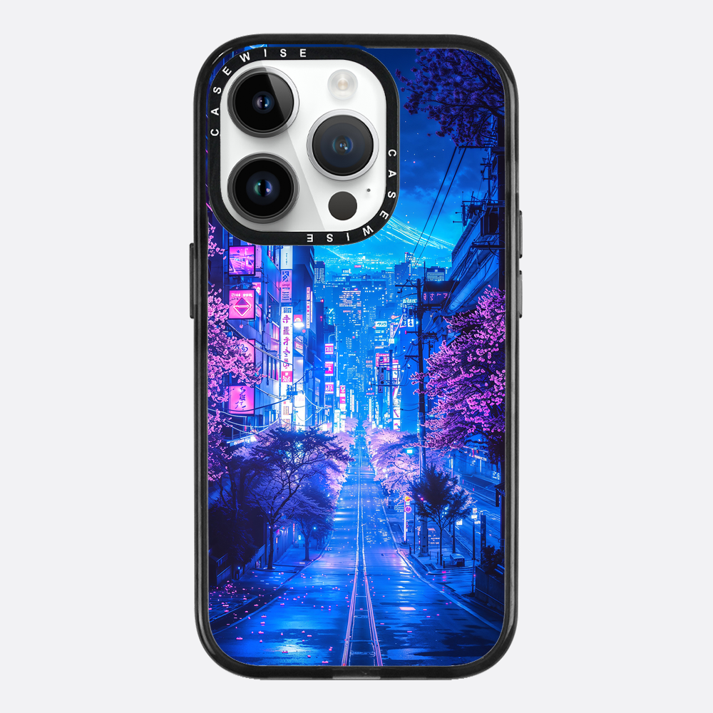 Futuristische Fuji Neonblüte - Hülle