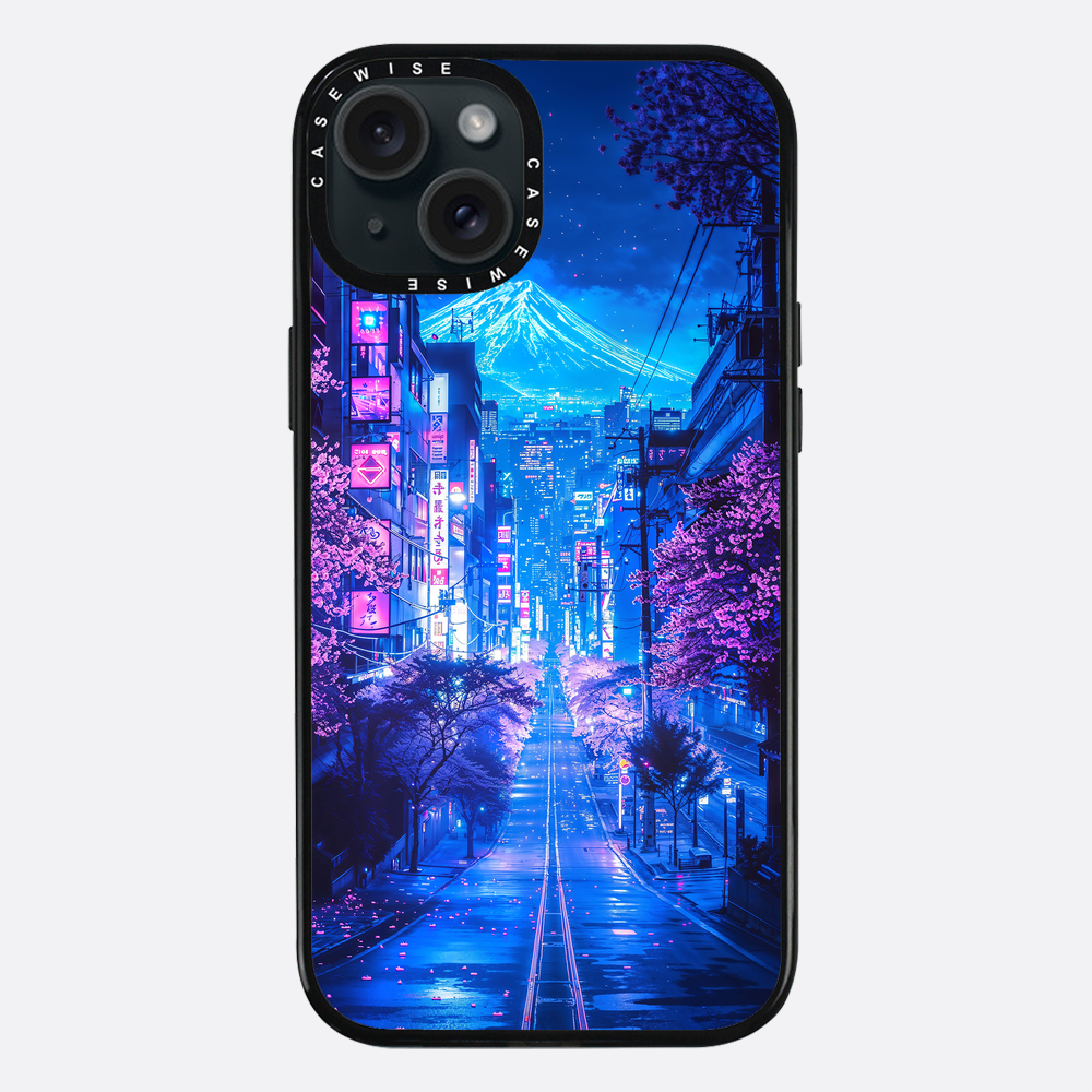 Futuristische Fuji Neonblüte - Hülle