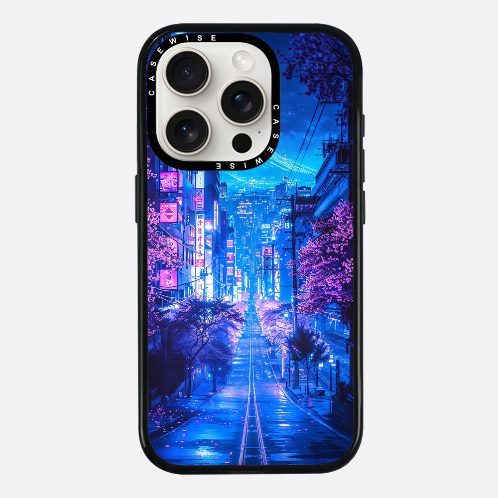 Futuristische Fuji Neonblüte - Hülle