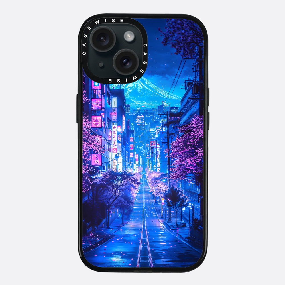 Futuristische Fuji Neonblüte - Hülle
