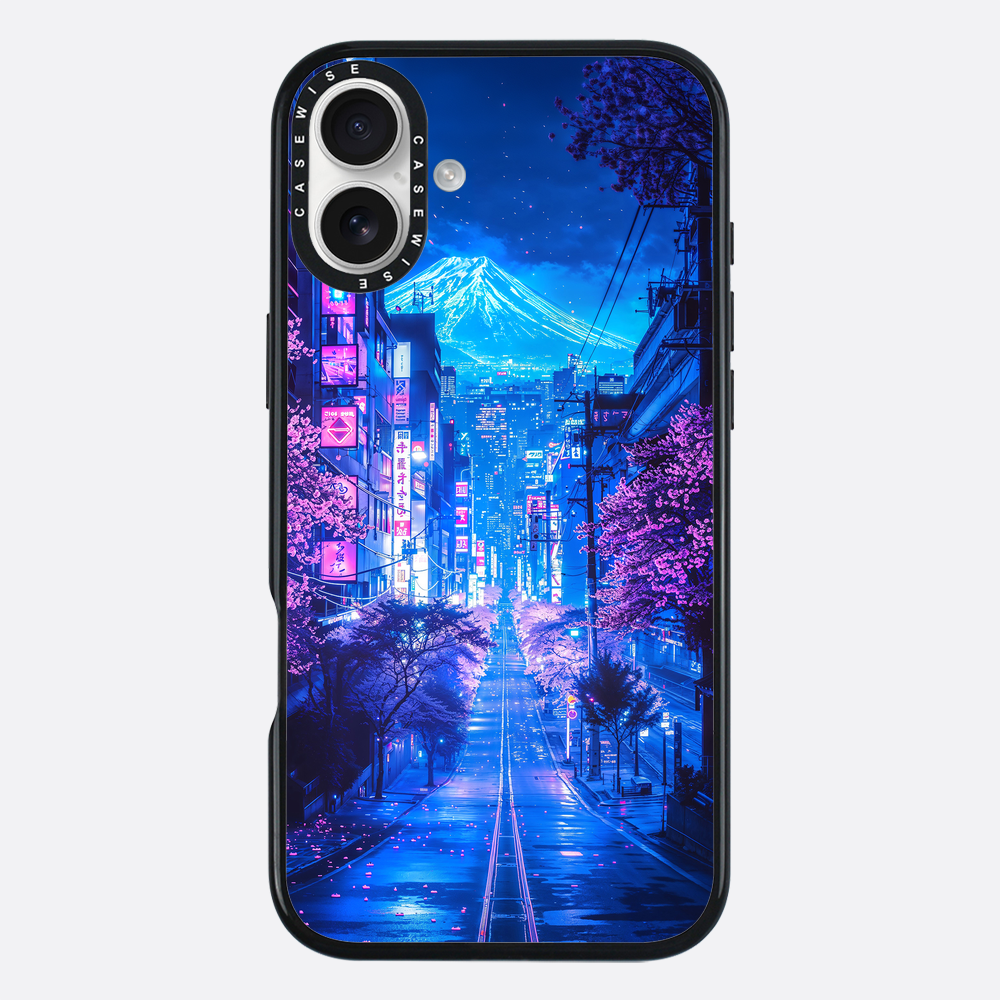 Futuristische Fuji Neonblüte - Hülle