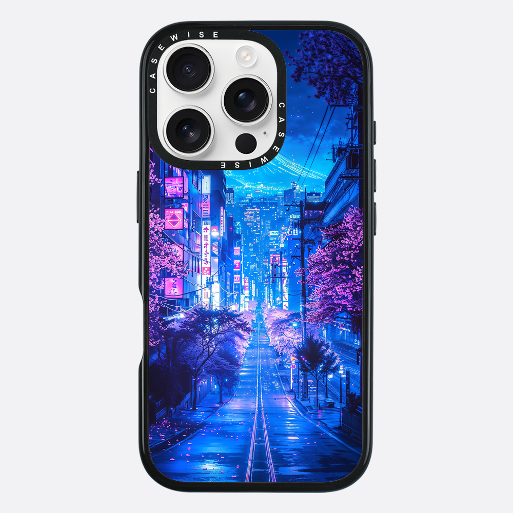 Futuristische Fuji Neonblüte - Hülle