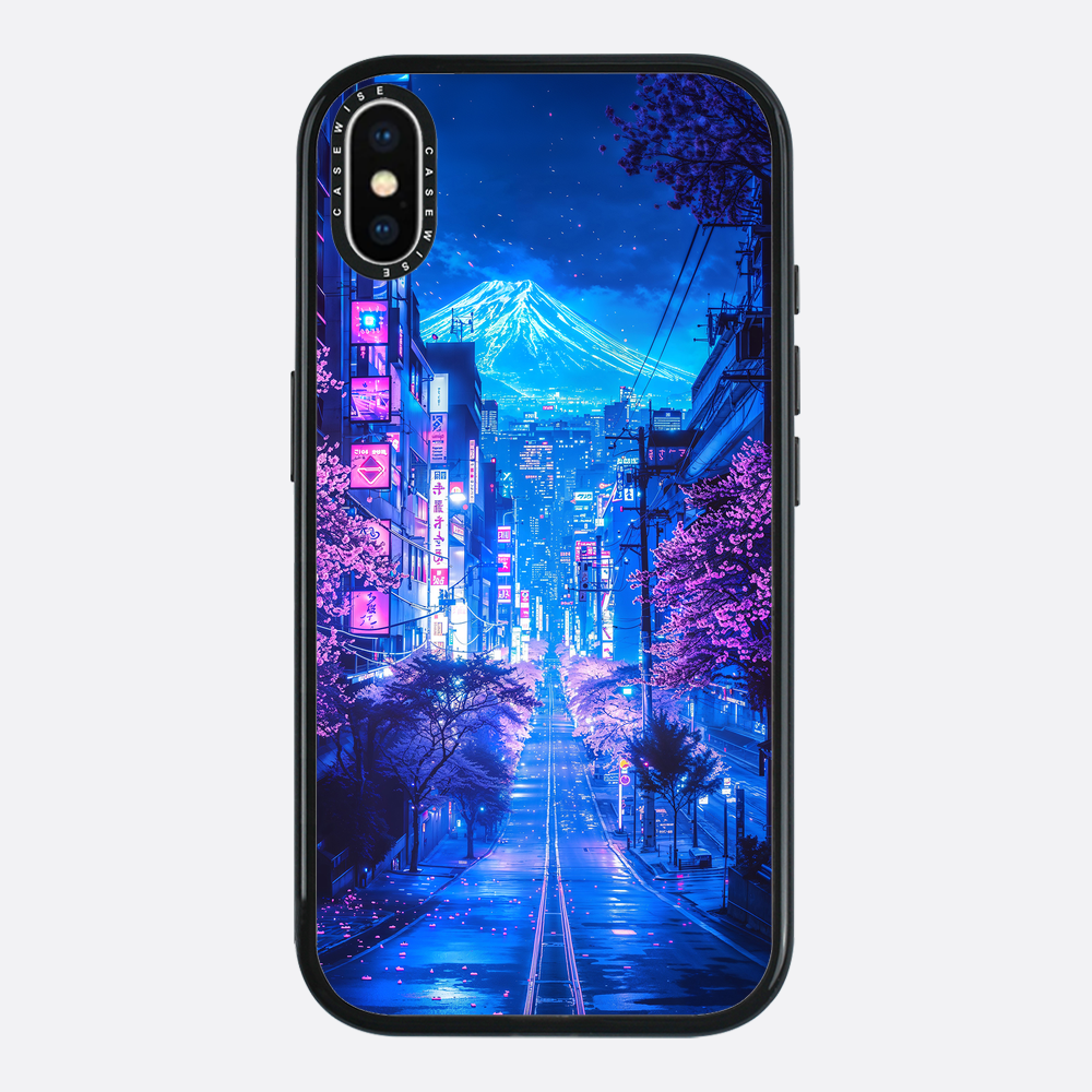Futuristische Fuji Neonblüte - Hülle