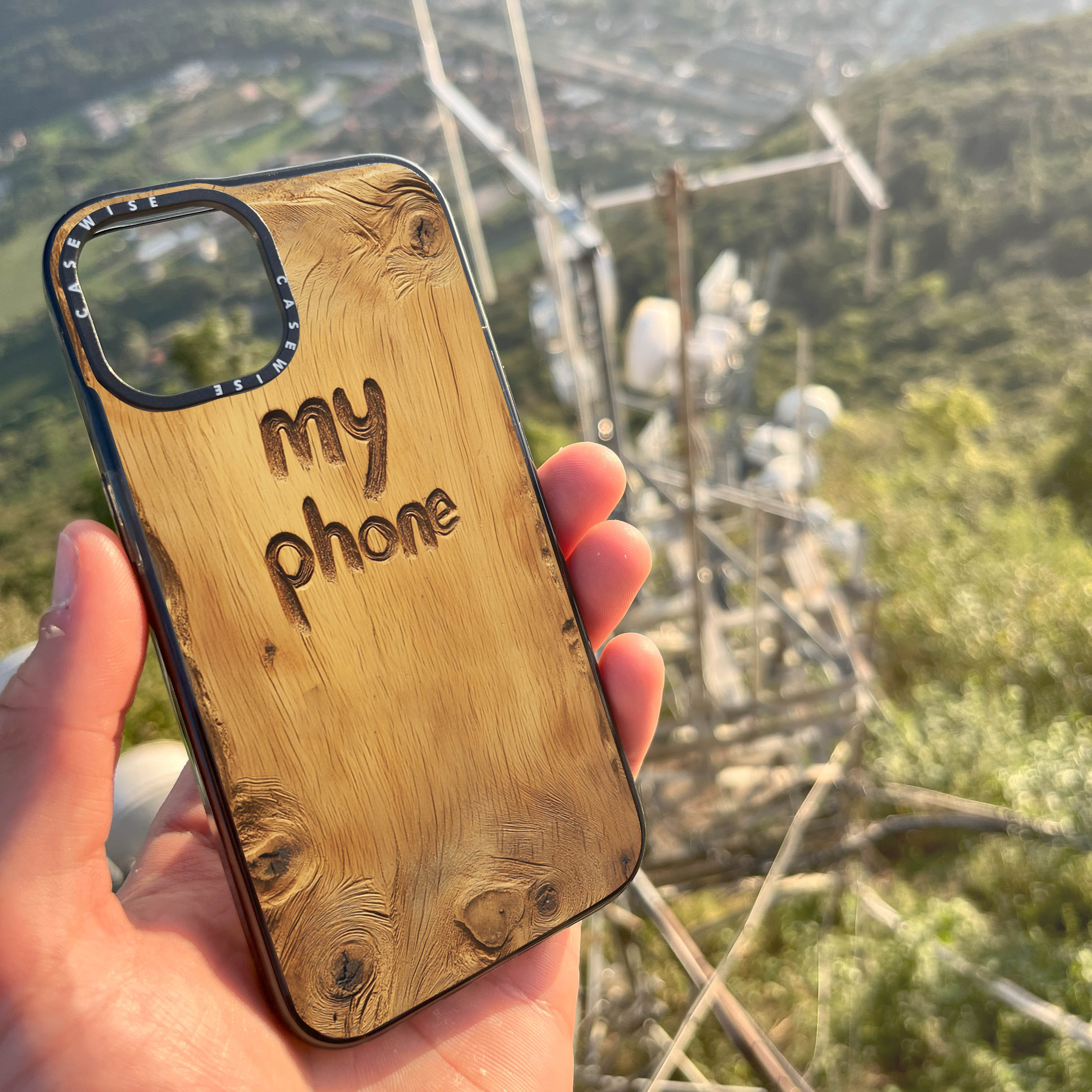 Flugzeugholz schnitzte mein Telefon lustig - Hülle
