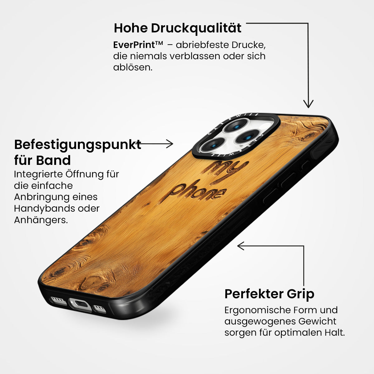 Flugzeugholz schnitzte mein Telefon lustig - Hülle