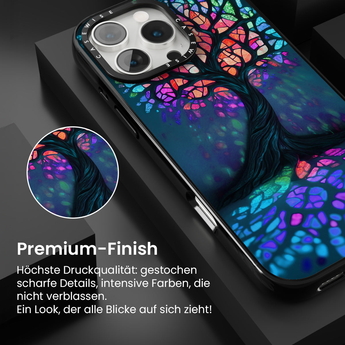 Baum des Lebens lebendigen Buntglas - Hülle