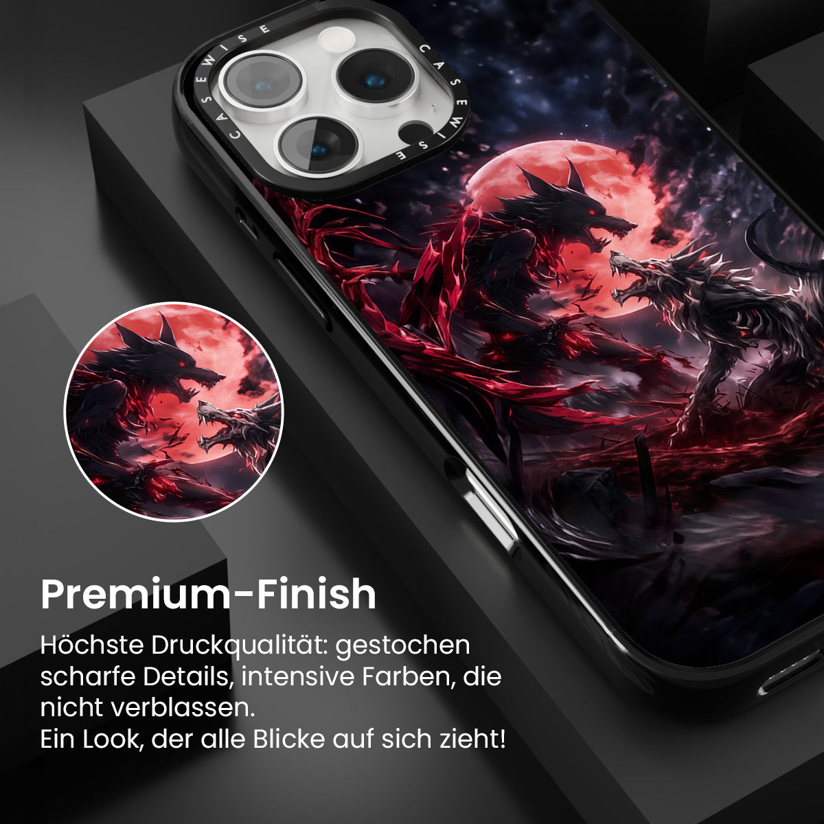 Kampf von Wolfs weiß und schwarz - Hülle