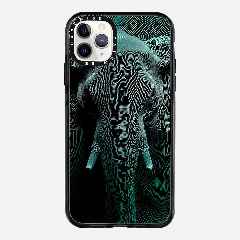Optischer Moir -Elefant - Hülle
