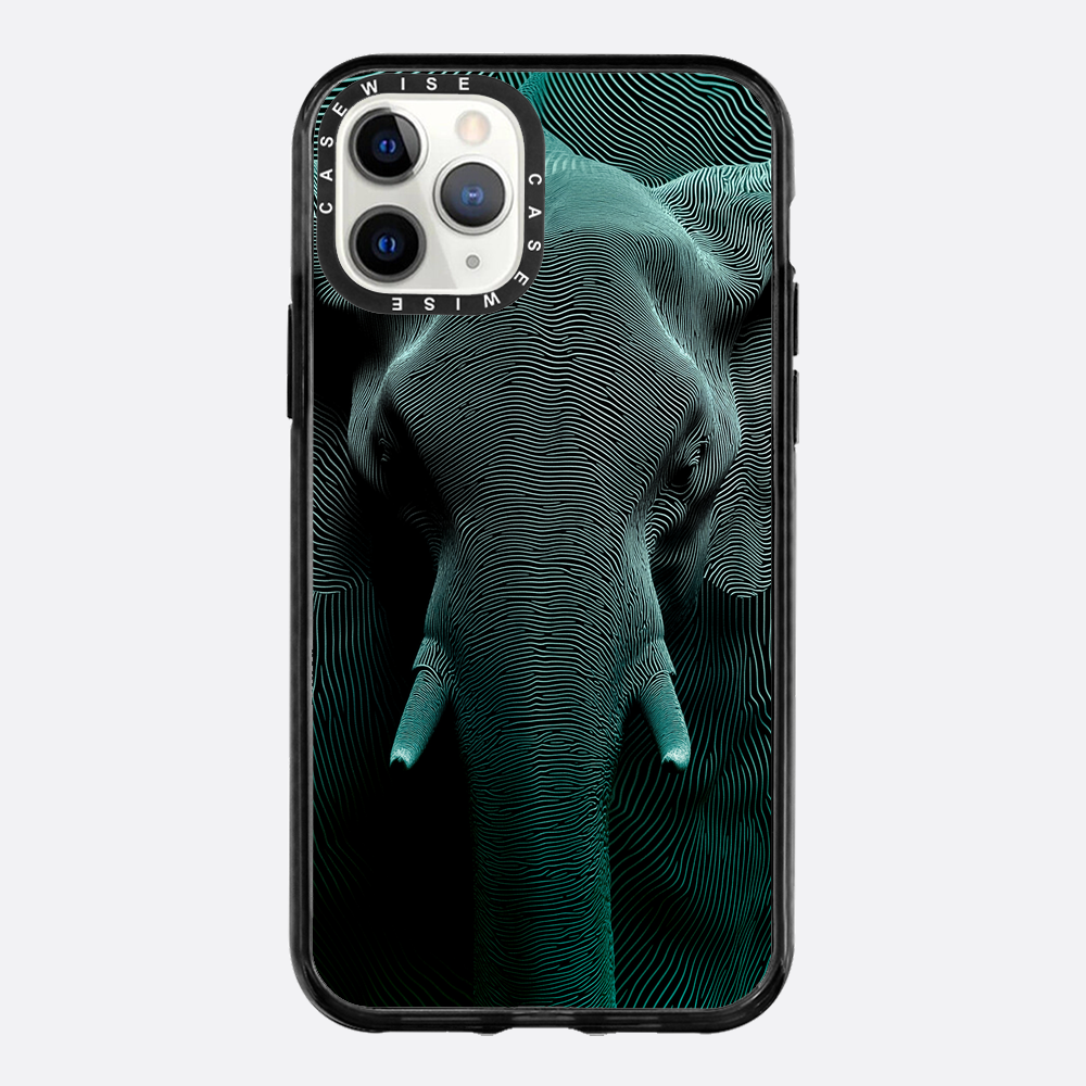 Optischer Moir -Elefant - Hülle