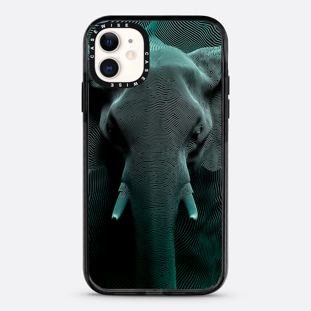 Optischer Moir -Elefant - Hülle