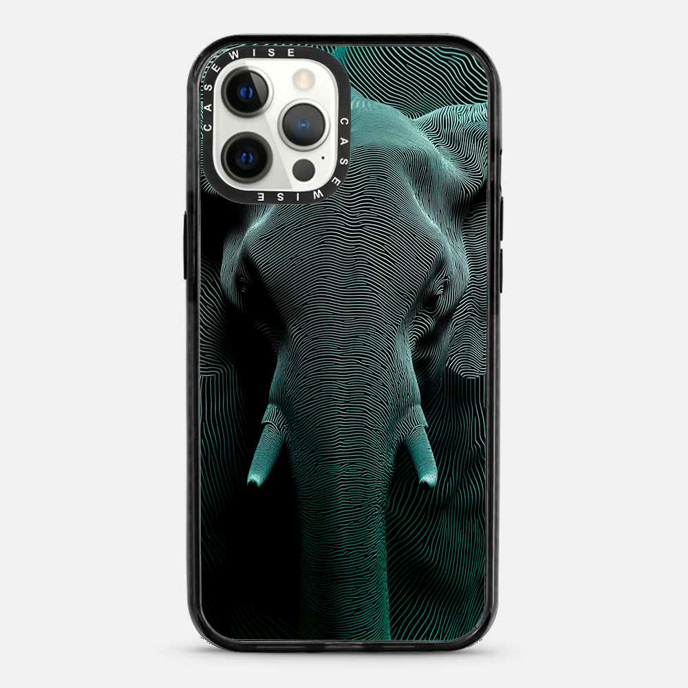 Optischer Moir -Elefant - Hülle