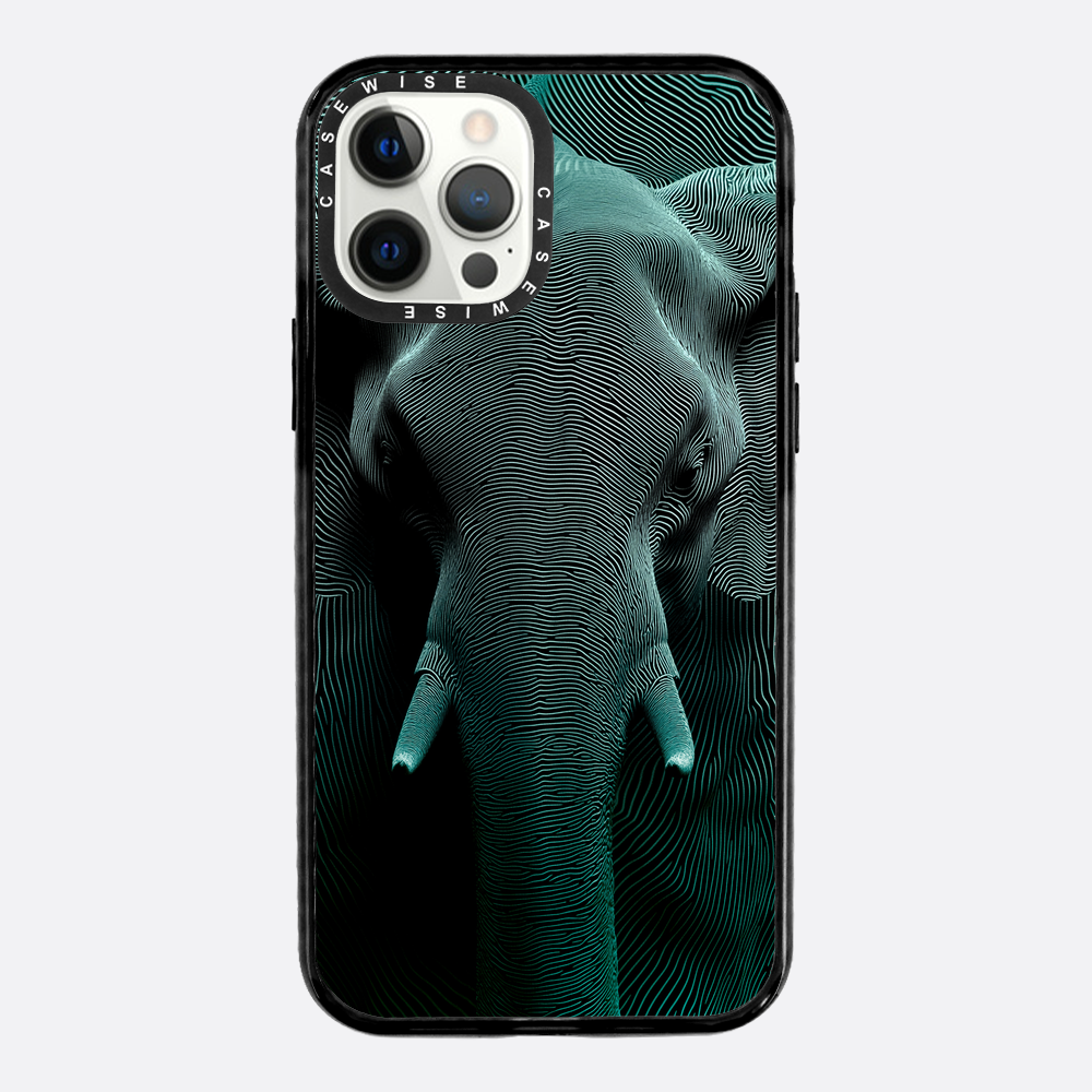 Optischer Moir -Elefant - Hülle